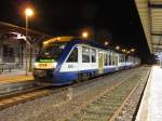 Doppeltraktion Lint im Bahnhof von Thale HBF am 06.12.2014 nach Magdeburg HBF