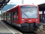 Die Br.650 116-7 fuhr am 30.05.07 von Ulm Hbf nach Ellwangen, hier im bahnhof Aalen.