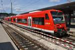 650 118-2 wartet am 01.06.2019 als RE22555 nach Biberach(Riß) im Ulmer Hauptbahnhof auf Abfahrt.