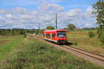 DB 650 109 erreicht in Kürze Eutingen Nord auf seiner Fahrt nach Horb am Neckar. (23.09.2023)