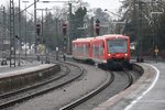 RADOLFZELL am Bodensee (Landkreis Konstanz), 29.02.2016, 650 110 als Regionalbahn von Friedrichshafen bei der Einfahrt in den Zielbahnhof Radolfzell