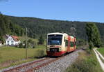 VT 236 als HzL87625 (Sigmaringen-Blumberg Zollhaus) bei Hausen im Tal 21.9.19