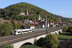 650 417 bei der Ausfahrt aus Gemünden am 10. Oktober 2022.