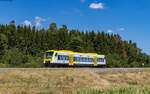 VT 234 als SWE 69727 (Bräunlingen Bf - Rottweil) bei Zollhaus 11.8.23