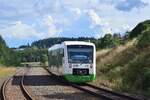 Nachshcuss auf den VT327 als RB32 nach Saalfeld in Unterlemnitz.

Unterlemnitz 01.08.2023