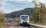 VT 016 als SWE 69843 (Rottweil - Zollhaus-Blumberg) im Bahnhof Zollhaus Blumberg 14.10.24