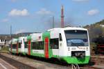 VT 017 am 03.09.2011 im Bahnhof Meiningen.