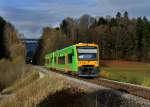 650 660 (VT 25) + 650 659 (VT 24) als RB nach Bayerisch Eisenstein am 10.11.2013 bei Zachenberg.