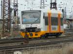 Am Mittag des 13.02.2014 wurde der VT WEG423 (Stadler Regio-Shuttle 1) der Schönbuchbahn in Großkorbetha (Sachsen-Anhalt) gesehen.