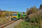 650 659 (VT 24) + 60 655 (VT 20) als WBA3 nach Zwiesel am 30.10.2015 bei Zwiesel. 