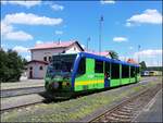 Die Länderbahn CZ VT41 'SATURN' steht am 8. 6. 2024 in Rakovnik.