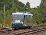 6.008.1 Regiosprinter der Rurtalbahn steht abgestellt in Dren Hbf, spter fuhr er als Brdeexpress nach Euskirchen, 22.8.10