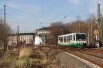 Am 14.12.13 verlässt ein 654er der Vogtlandbahn Zwickau/Sachs Hbf Richtung Zentrum.