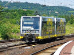 19 Fahrzeuge der Baureihe 672 waren bei der Burgenlandbahn in Dienst. Die Aufnahme des 672 903 entstand am 07.05.2008 in Naumburg.