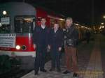 Die letzte Fahrer und Schaffner von der letzte BR 624 auf der RB 51, Westmnsterlandbahn.