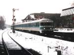 624 609-4, 924 401-3, 924 434-4, 624 602-9 mit RB 64 Euregio-Bahn 12762 Mnster-Gronau auf Bahnhof Gronau am 27-12-2000.
