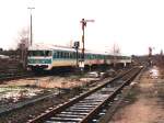 624 601-1/924 408-8/624 679-7 mit Nahverkehrszug 7622 Gronau-Dortmund auf Bahnhof Gronau am 25-11-1992. Bild und scan: Date Jan de Vries. 