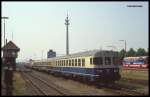 Sonntagsruhe im Bahnhof Rahden für 624678 am 8.6.1992.