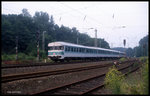 624628 gekuppelt mit 624612 fahren hier am 27.6.1998 um 8.08 Uhr als Leerzug aus Münster kommend durch Hasbergen in das Heimat BW Osnabrück.