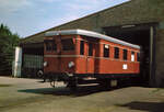 1980 wurde der ex DB VT 95 902 als SWEG VT 5 noch an seiner Heimatstrecke, hier im SWEG-Bw. Wiesloch-Stadt, angetroffen.