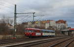 Sonderfahrt des Förderverein Wisentatalbahn e.V. Schleiz - Leipzig 798 813-1 D-DRE Voraus nähe Leipzig Sellerhausen 08.12.2018  