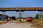 Das war der Rest des DB-Bahnhofs Leinfelden mit seiner provisorisch wirkenden Brücke über das Bahnhofsgelände.