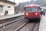 Unterwegs auf der Schwarzwaldbahn - der richtige Zug auf der richtigen Strecke fr Videofilmer - es war ein Genuss (Januar 2005)