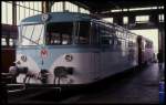 Tag der offenen Tür im AW Bremen am 17.09.1989:
Schienenbus Nr. 3016 wird für die TCCD in der Türkei aufbereitet.