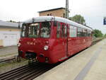 PRESS LVT 172 140,am 23.Mai 2023,als planmäßiger RE nach Lauterbach Mole,in Bergen/Rügen.