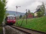 Die Erzgebirgische Aussichtsbahn (171 056-5, 972 711-0 und 772 312-5) war am 16.05.10 wieder unterwegs.