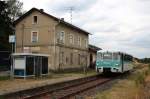 Der eh. Bf Mhltroff erlebt heute nur noch Zugverkehr an den ber den Frderverein Wisentatalbahn e.V. organisierten Fahrtagen. Am 17.07.2010 verkehrte 772 367 aber leider nur zwischen Schnberg und Mhltroff. Der Rest dieser an die DRE verpachteten Strecke ist z.Z. noch gesperrt.
 