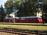 172 132-3 mit 172 760-1 steht im Bahnhof Nossen, am 28.08.10 zur Abfahrt nach Freiberg bereit.
