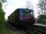 Zusammen mit 172 171 stande am 23.Mai 2010 die Ferkeltaxe 172 132 als planmige RB nach Bergen/Rgen in Lauterbach Mole zur Abfahrt bereit.