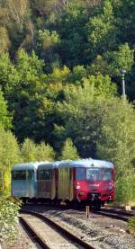 Leichtverbrennungstriebwagen LVT 171 056-5 in Zeulenroda. Foto 16.09.12