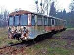 Der Messetriebwagen VT 4.12.01 (DR 173.001) im ehmaligen Bahnbetrievbswerk Hoyerswerda.