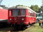 Ein ex VT135, 186 258, war bei den Bahnaktionstagen im Betriebshof Lutherstadt-Wittenberg ausgestellt, 24.09.2011