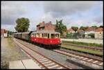 Am 4.8.2024 war endlich nach vielen Jahren der Streckenstilllegung wieder ein Museumszug von Eisenbahn Tradition von Lengerich nach Bad Laer unterwegs.