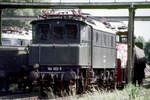 Der Lokfriedhof des Aw. München-Freimann war 1981 die letzte Heimat der 104 022, bevor sie in Trier zerlegt wurde