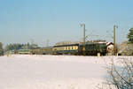 Im Januar 1995 befördert E18 08 auf der Strecke Freilassing - Rosenheim bei Ufering  E 3501 München-Salzburg. Dieser Zug wurde einige Monate jeden zweiten Sonntag zur Vermeidung von Standschäden regulär mit dieser Lok bespannt. Das  Leckerli  entfiel mit dem Einsatz von Wendezügen.