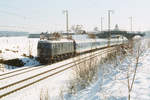 Am 08. Januar 1995 befördert E18 08 auf der Strecke Freilassing - Rosenheim bei Ufering  E 3501 München-Salzburg. Dieser Zug wurde einige Monate jeden zweiten Sonntag zur Vermeidung von Standschäden regulär mit dieser Lok bespannt. Das  Leckerli  entfiel mit dem Einsatz von Wendezügen.