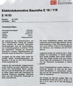Datenblatt/Beschreibung der 118 003-3 im DB-Museum in Koblenz-Lützel - 11.09.2016