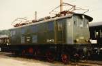 E 32 27 auf der Fahrzeugschau zum 150jhrigem Jubilum der deutschen Eisenbahn vom 3. - 13. Oktober 1985 in Bochum-Dahlhausen.