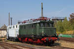 19. August 2018: Eisenbahnfest im SEM (Sächsisches Eisenbahnmuseum). E44 045 macht eine gute Figur. 