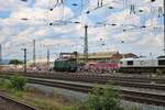 DB Museum E44 002 beim Sommerfest im DB Museum Koblenz Lützel am 22.06.19. Von einen Gehweg aus fotografiert. Die Bundespolizei hat die Fotografen überwacht damit nichts passiert