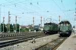 144 064-3 neben 144 097-3 Lichtenfels im August 1979, im Hintergrund noch eine 194