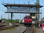 Eine schöne Perspektive auf die 169 003 gelang am 23.05.2009 bei einer Lokparade im DB-Museum Koblenz-Lützel