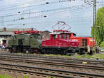 Eine prächtige  Fuhre , gebiltet aus der 169 003 und der E 71 19, nahm am 21.05.2011 an der Fahrzeugparade im DB-Museum Koblenz-Lützel teil.