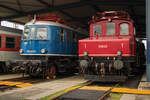 118 003-3 und E69 03 am 16. März 2024 im DB Museum Koblenz-Lützel