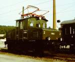 E 69 02 auf der Fahrzeugschau  150 Jahre deutsche Eisenbahn  vom 3. - 13. Oktober 1985 in Bochum-Dahlhausen.