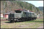 Schiebelok 194580-7 auf der Frankenwaldbahn am 23.4.2005 im Bahnhof Probstzella.